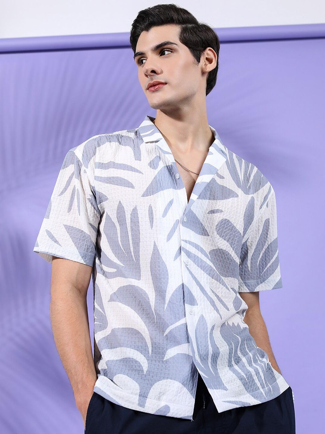 The Indian Garage Co Mens Relaxed Fit Shirt (0823-SHSRRS-14-01_Grey