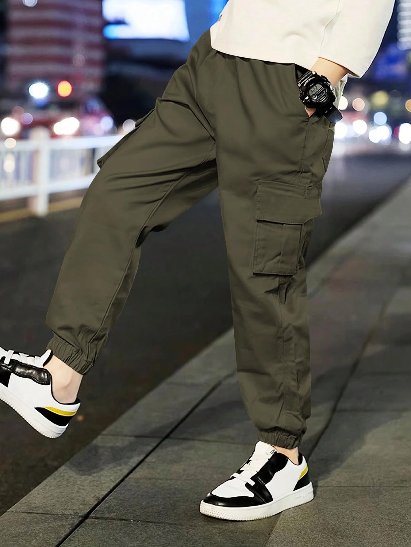 TAGAS Cargo for Boy| Boys Joggers| Cotton Pant |Boys cargotrouser| Grey