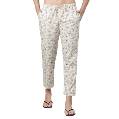 Enamor E4A5 Mid-Rise Straight Leg Pant for Women with Side Pockets