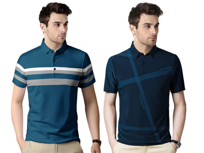 MenS Regular Fit Polo T Shirt (Combo Pack Of 2) |Half Sleeves |Collar Tshirts |Nobel Monk T Shirt | Casual Tshirt