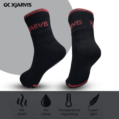 XJARVIS All-Season Ankle Sports Socks | High Cushioning, Arch Support, Breathable Cotton | Odor-Free, Moisture-Wicking | Men & W