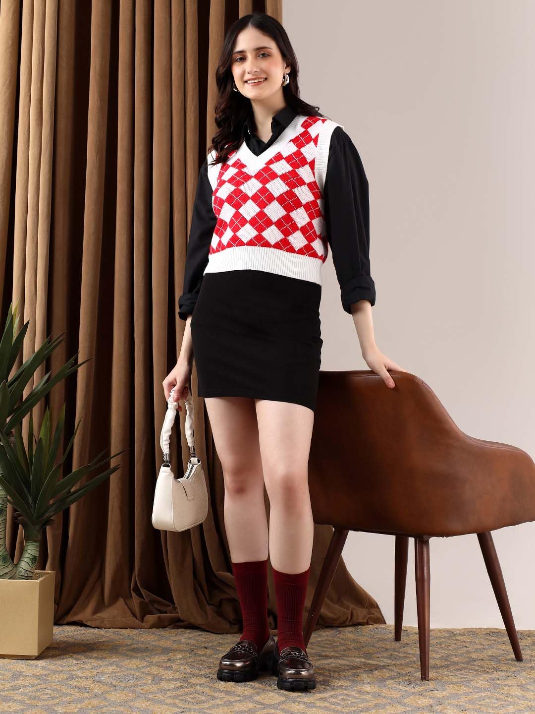 Kotty WomenS Trendy Sleeveless Sweater Vests  Perfect For Layering And Smart-Casual Outfits(Multicolored,S)