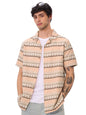 The Souled Store Aztec Men and Boys Short Sleeves Collared Neck Button Front All Over Printed Regular Fit Cotton Textured Shirts
