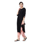 Idalia Black Rayon Kurta With Pink Printed Pants