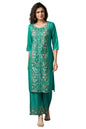 Aurelia Green Ethnic Festive Kurta And Palazzo Set