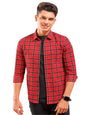The Indian Garage Co Mens Slim Fit Shirt (1223-SHBCYD-08-03_Red