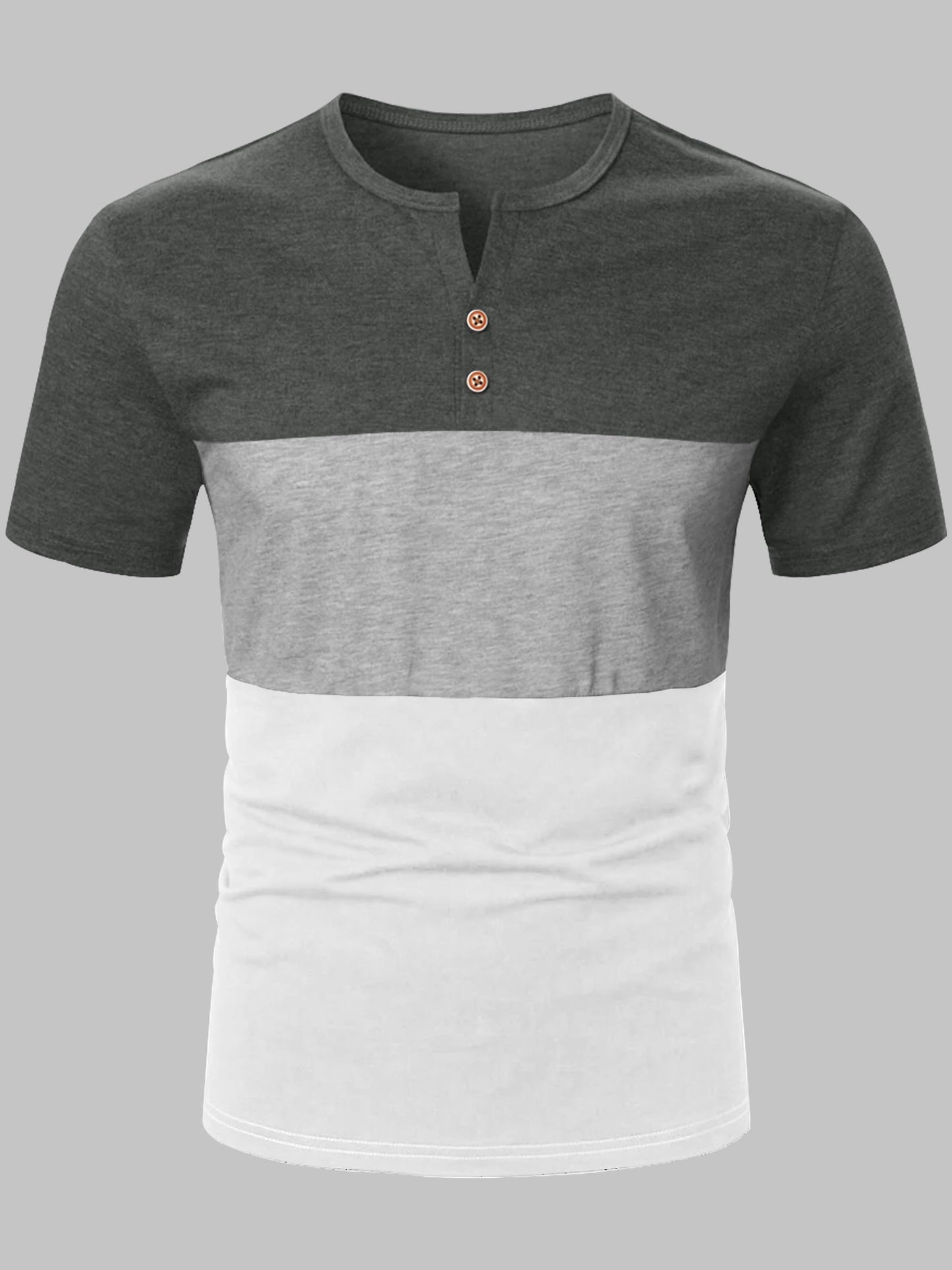 Noble Monk MenS Half Sleeves Henley Neck T-Shirt | Colorblock T-Shirt For Men