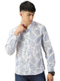 Thomas Scott Mens 100% Cotton Printed Regular Fit Casual Shirt - White