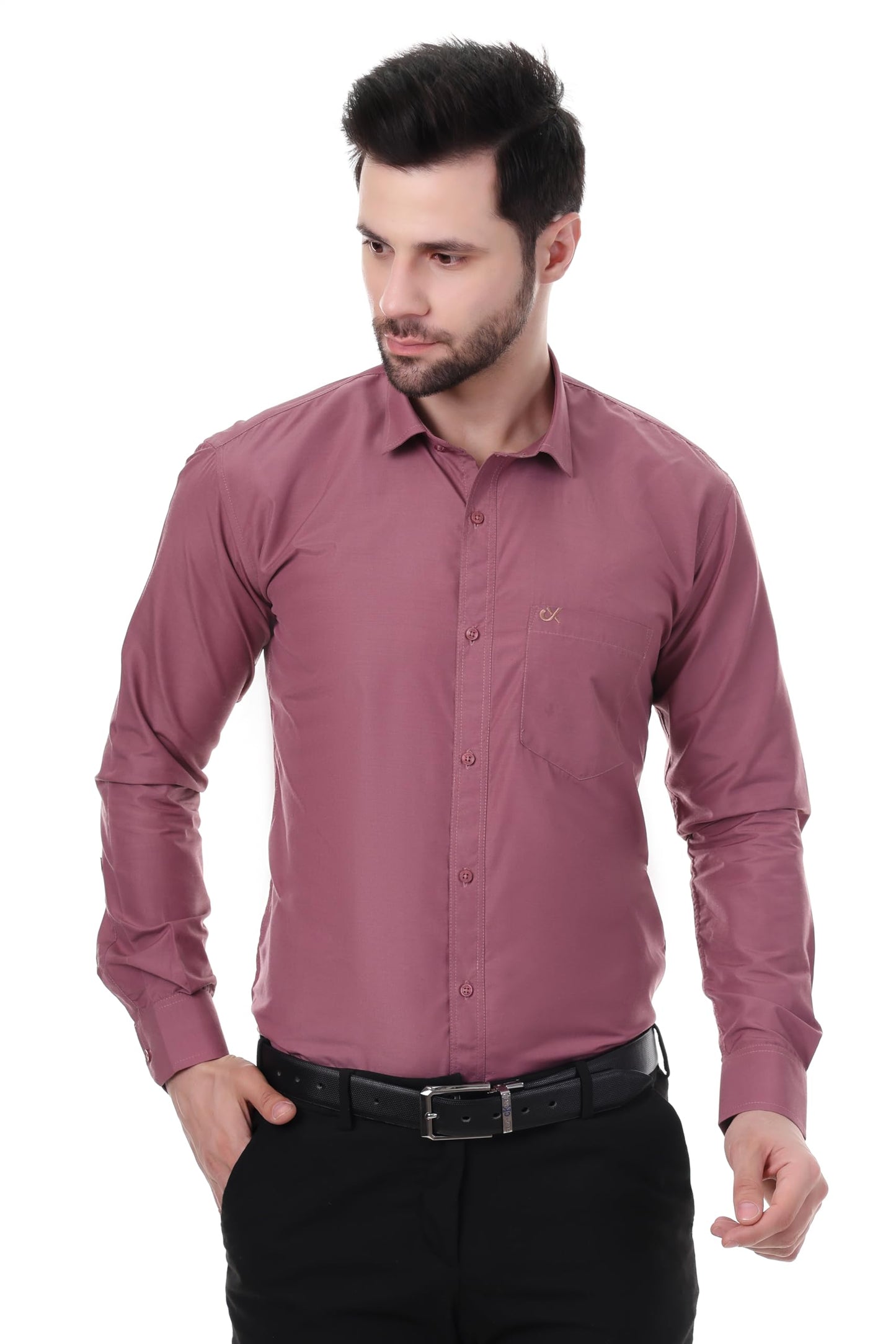 Xjarvis Clifton MenS Regular Fit Cotton Blend Plain Shirt  Full Sleeves Casual & Formal Summer Shirt With Pocket Design & Sprea