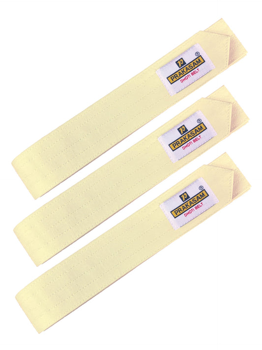 PRAKASAM COTTON Mens Cotton Dhoti Belt | Durable Canvas Cotton Waist Belt for Traditional Dhoti | Adjustable & Comfortable Dhoti