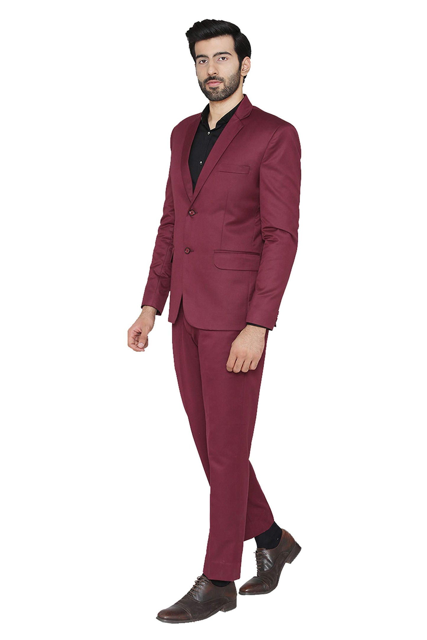 WINTAGE Mens Polyester Cotton and Evening 2 Pc Suit : Purple