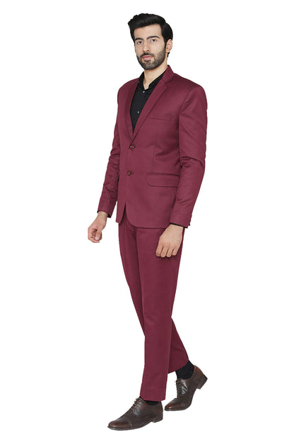 WINTAGE Mens Polyester Cotton and Evening 2 Pc Suit : Purple