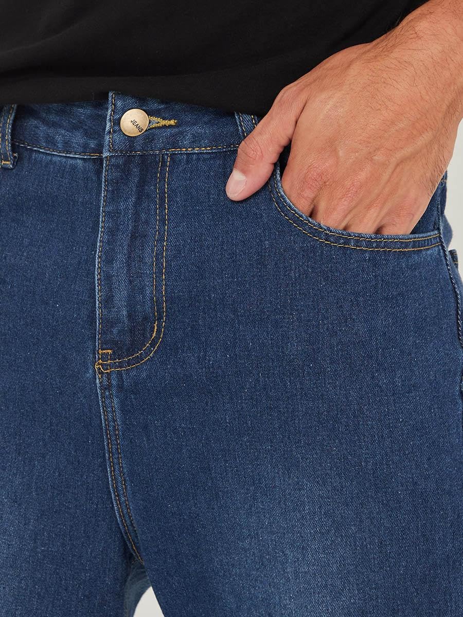 Kotty MenS Regular Mid Rise Blue Jeans
