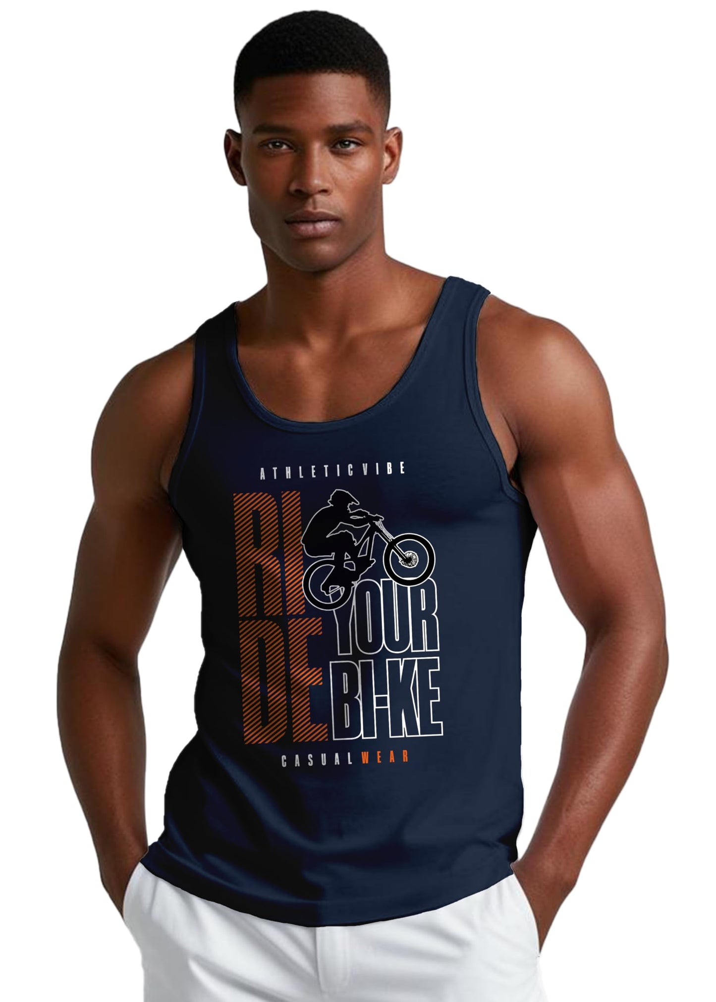 Peppyzone Mens Regular Fit Vest (TT-Biker 11-15_Navy Blue3