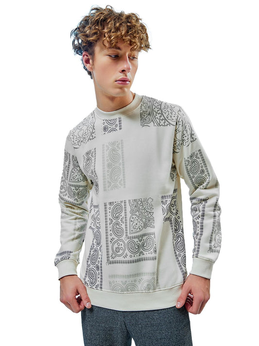 Bewakoof Heavy Duty 1.0 Mens AOP Regular Fit Full Sleeve Round Neck Fleece Sweatshirt