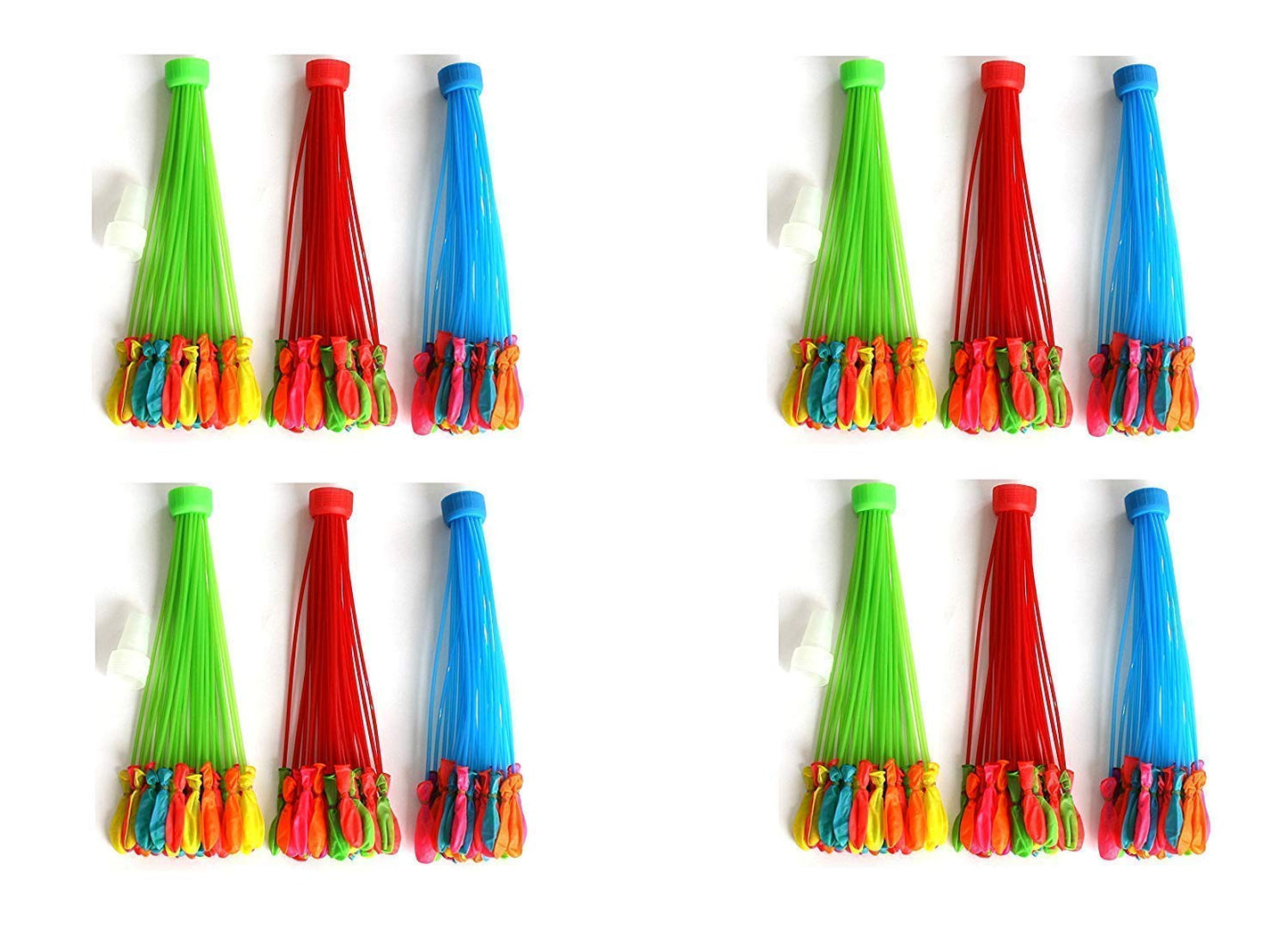 PARTISH Holi Water Magic Balloons l Set of 12 Bunch l 444 baloons l Multicolour l Quick Fill and Auto Tie in 60 Seconds with Uni