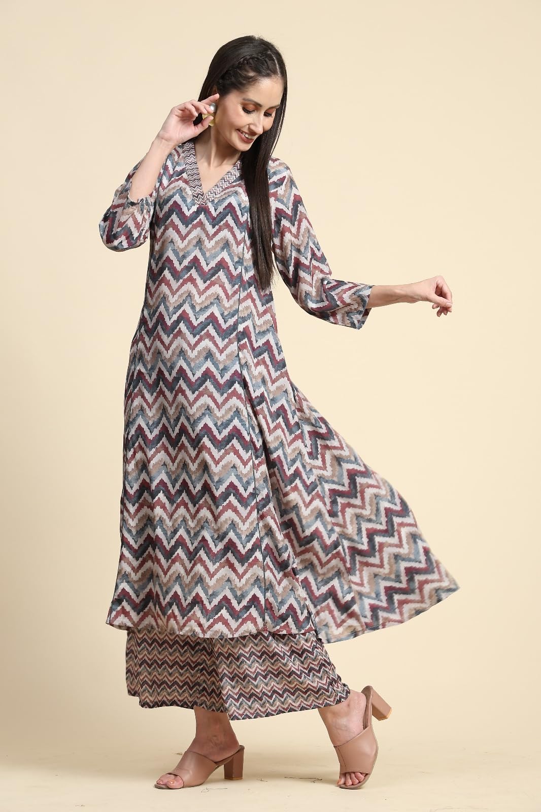 Toochki Kurti Plazzo Set For Women | Kurtis For Women Rayon | Two Piece Kurtis Set | Kurti Sets For Girl | Multicolor Kurti Set