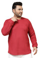 Rigo Plus Size T-Shirt for Men | Round Neck, Solid T-Shirt for Men | Full Sleeves Plus Size T-Shirt for Men | Casual Wear, Styli