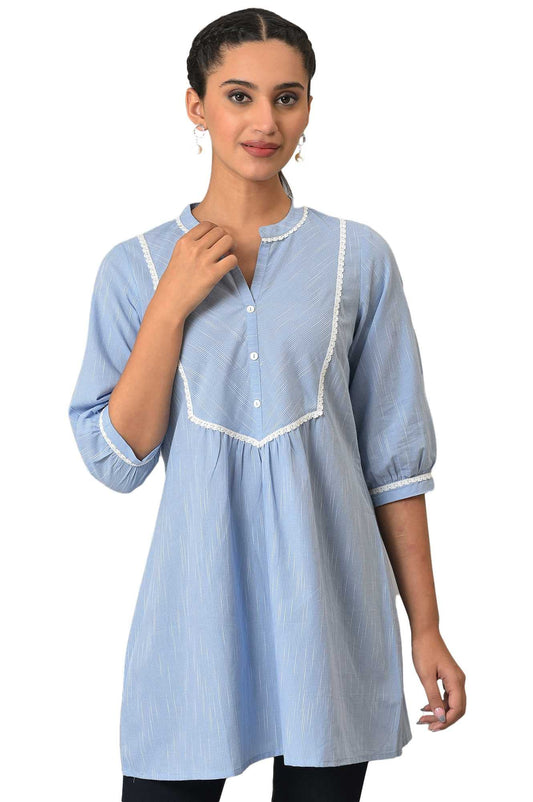 Aurelia Dyed Cotton Collar Neck Women's Kurti