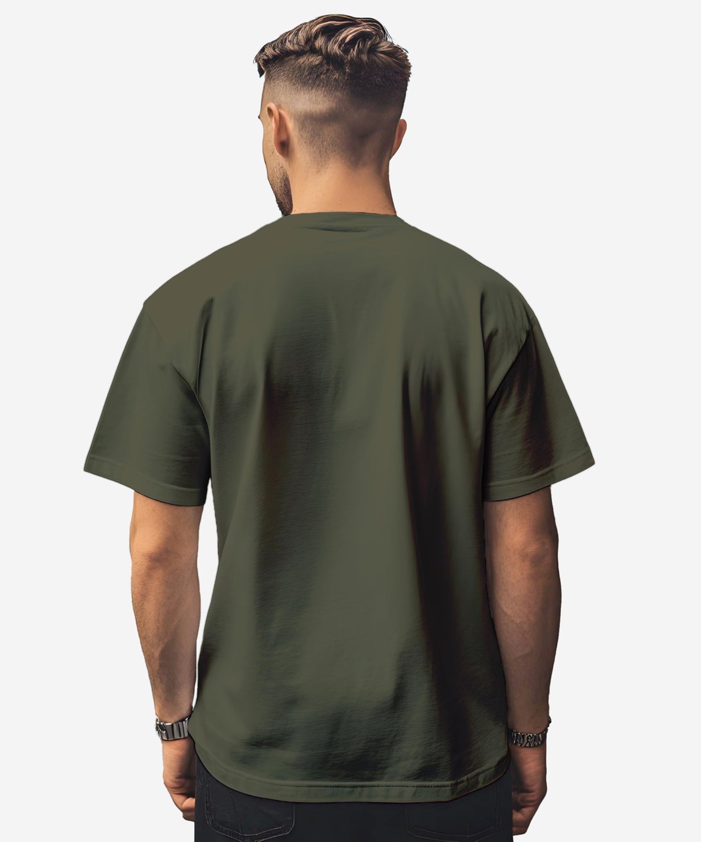 Peppyzone Mens Regular Fit T-Shirt (OST-Trendy 56-60_Olive2