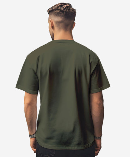 Peppyzone Mens Regular Fit T-Shirt (OST-Trendy 56-60_Olive2