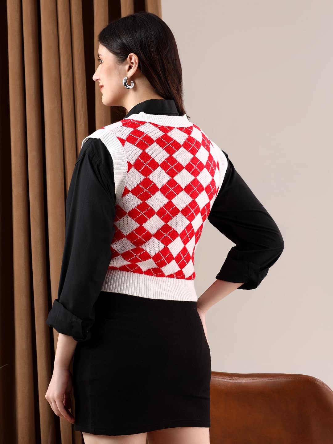 Kotty WomenS Trendy Sleeveless Sweater Vests  Perfect For Layering And Smart-Casual Outfits(Multicolored,M)