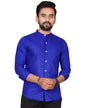 Besix MenS Cotton Solid Shirt With Mandarin Collared Full Sleeve Button Closure Curved Hem Straight Length And One Pocket | Mdr