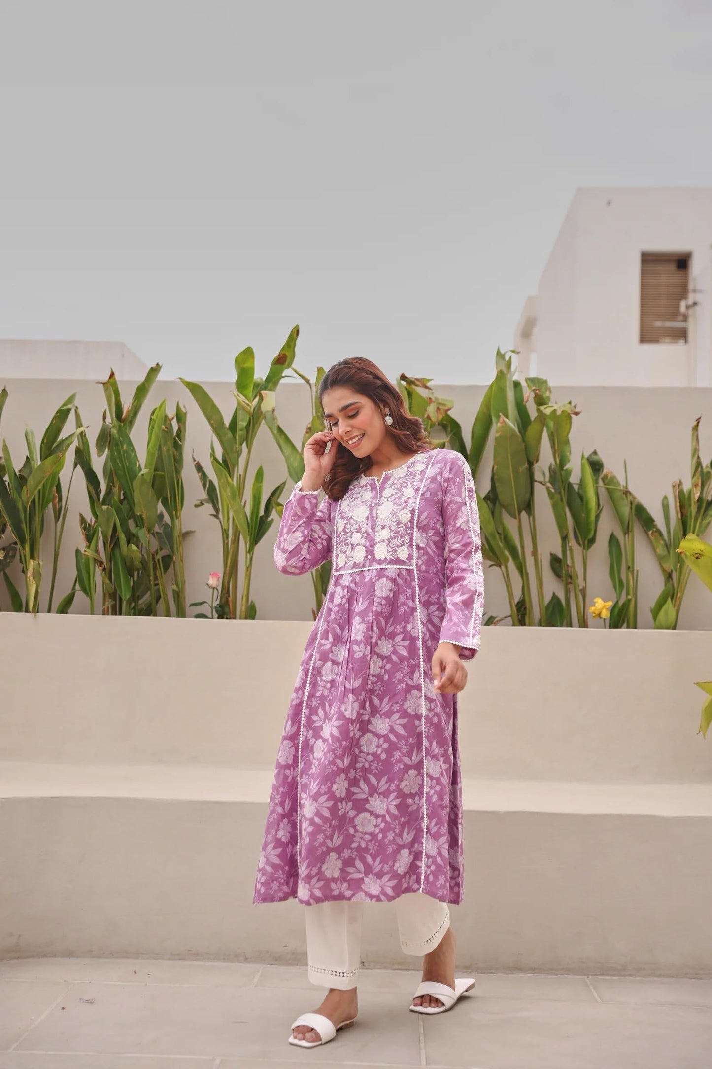 ANNI DESIGNER Women s Kurta, purple, XL