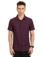 Ketch Mens Half Sleeve Slim Fit Shirt Khsh001678 Maroon L