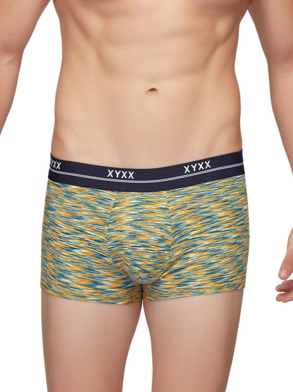 XYXX Mens Underwear Artisto IntelliSoft Antimicrobial Micro Modal Trunk Pack of 5 (Yellow & Blue ; Blue & White ; Teal & Black