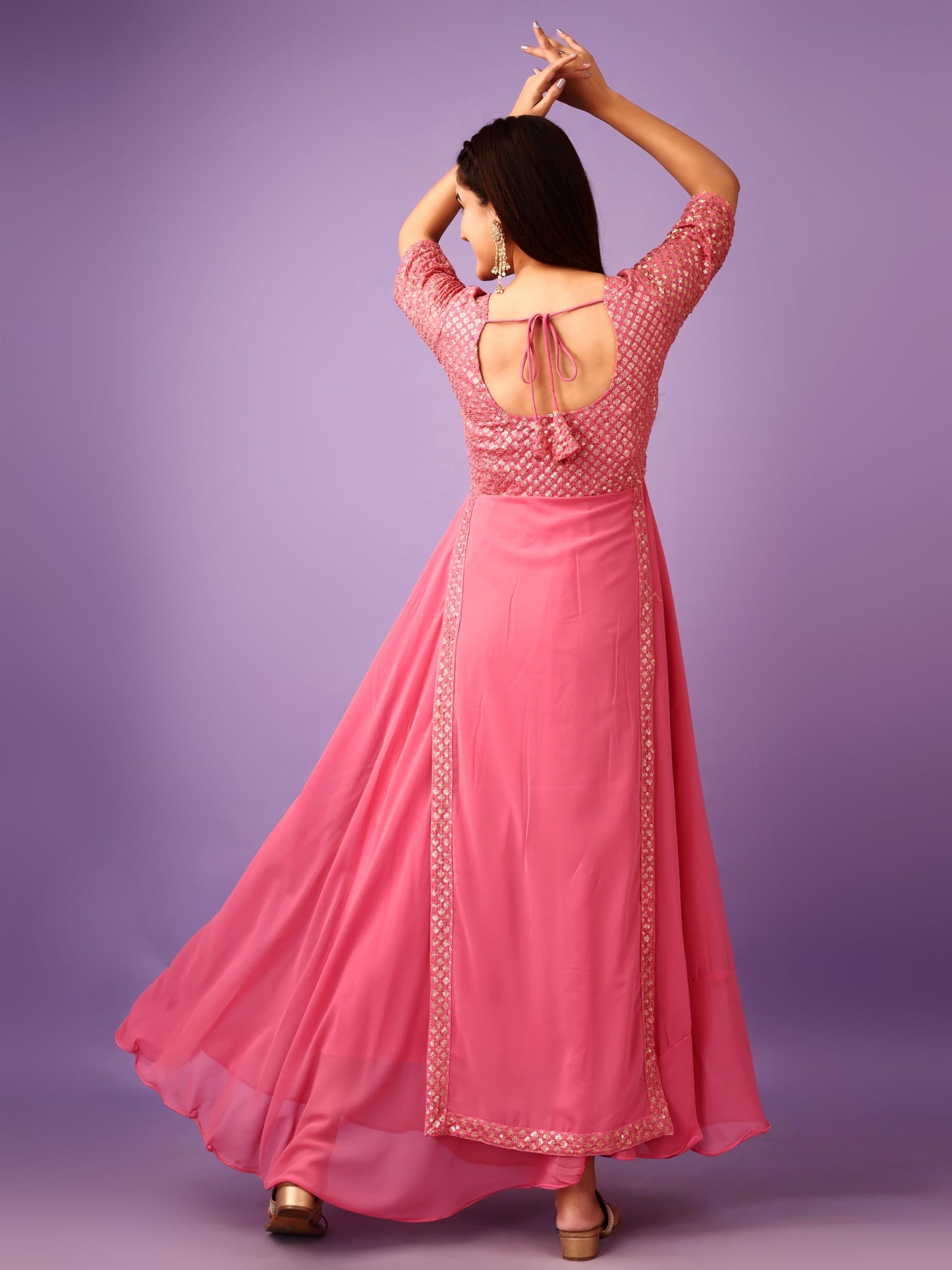 Fashion Basket Faux Georgette Anarkali Kurta Set for Women