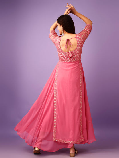 Fashion Basket Faux Georgette Anarkali Kurta Set for Women