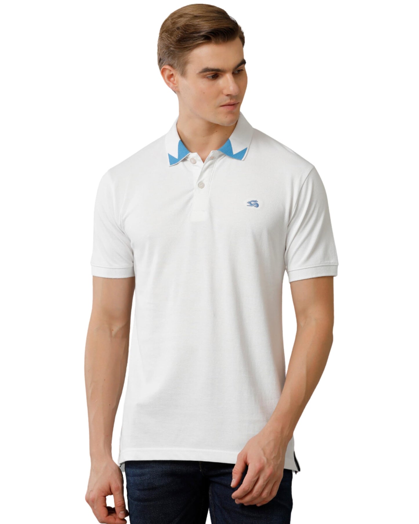 ADRO Premium Cotton Polo for Men (PN23-H-PLN-WH_White)