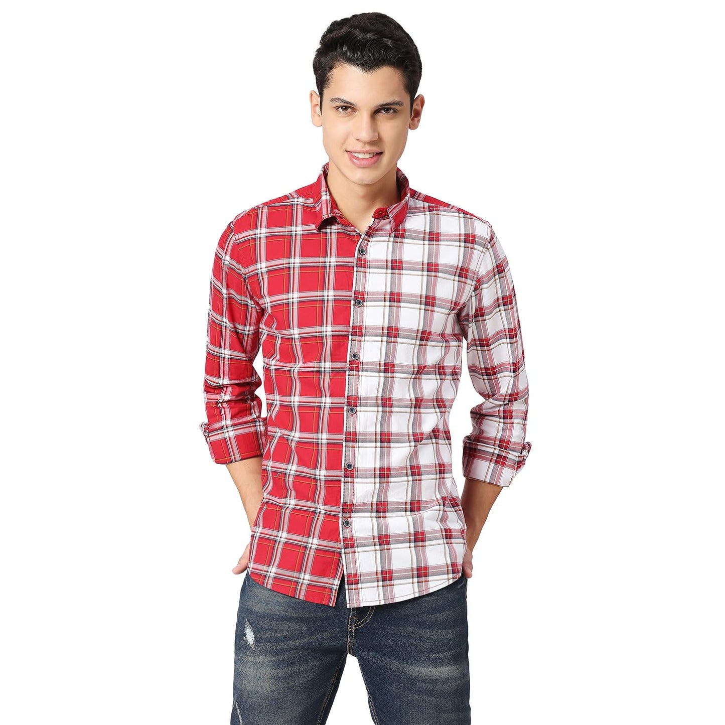 Pepe Jeans MenS Regular Fit Shirt (Pm308141255L_Red
