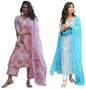ANNI DESIGNER Cotton Blend Women Kurta Pant With Dupatta Pack Of 2
