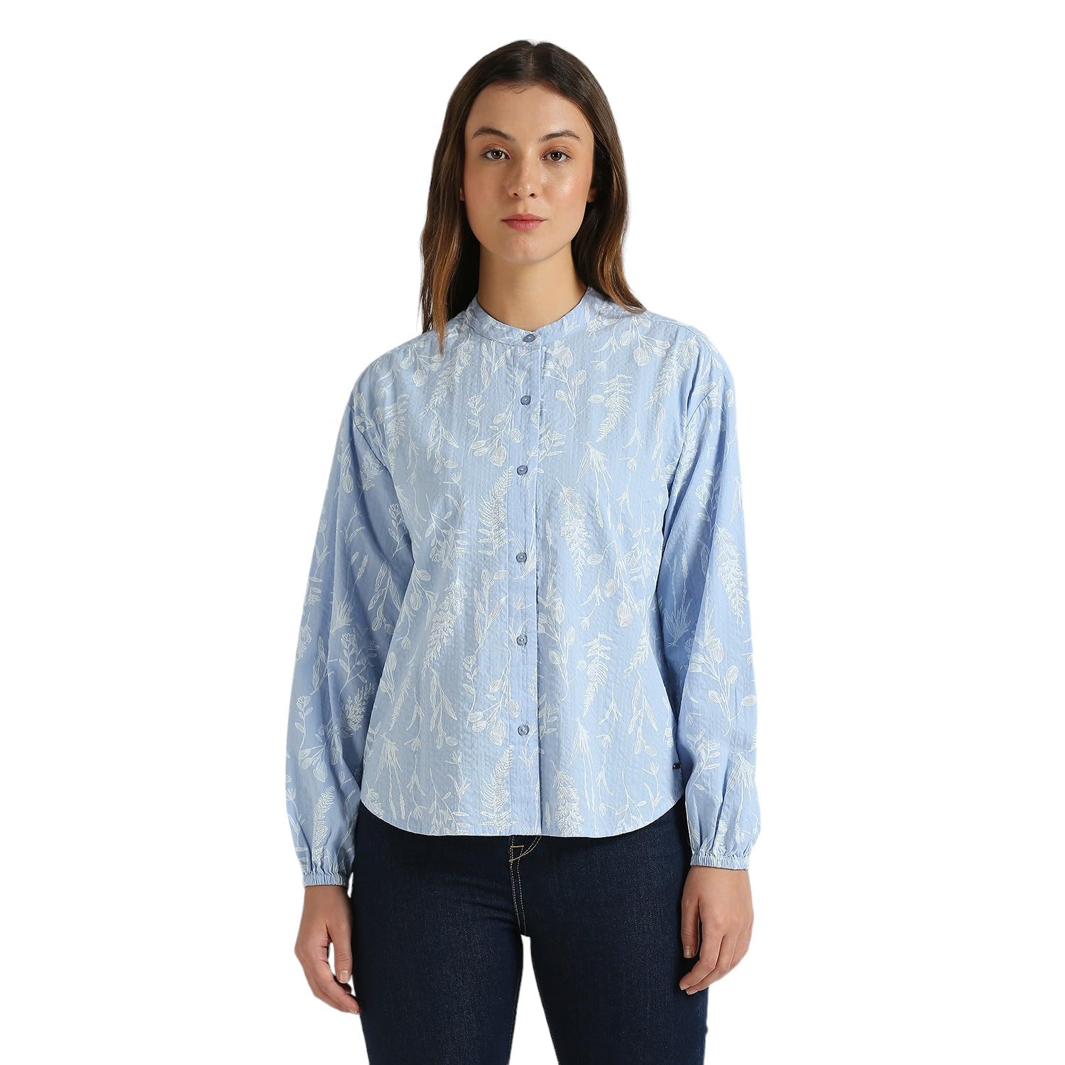 Pepe Jeans Women'S Regular Fit Shirt (Pl305067_Blue