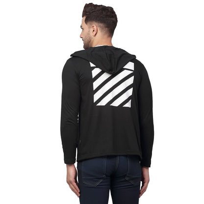 RIGO Black Full Sleeves Front Open Shrug for Men | Long Sleeves Front Open Cardigan for Men