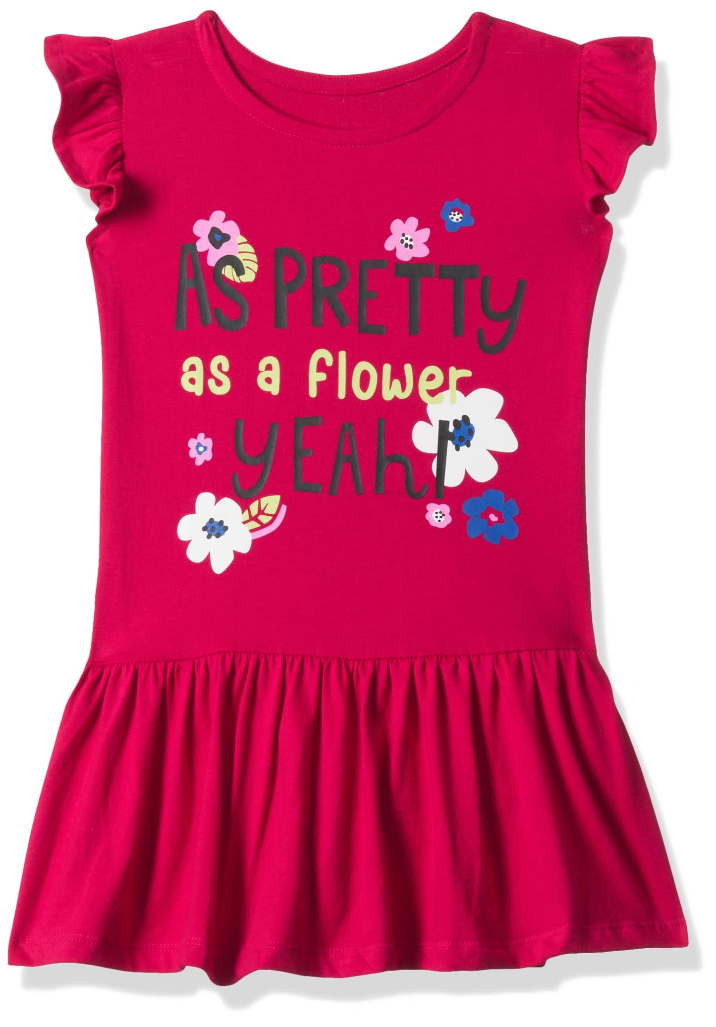 T2F Girls Cotton A-Line Knee-Length Casual Dress