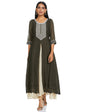 Aurelia WomenS Cotton Solid Loose Kurta (20Aud10350-602048_Grey_L)