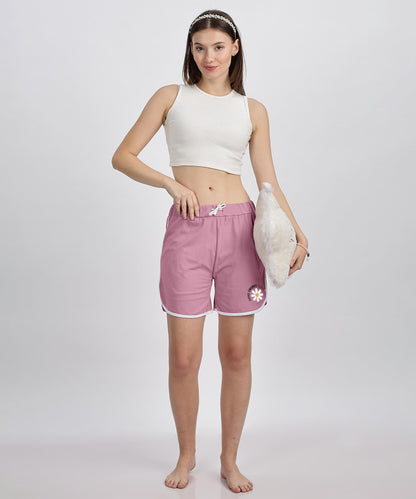 SHODOX 100% Cotton Women Casual Shorts - Printed Short for Gym, Yoga, Cycling, Dance, Summer - Regular Fit (Pack of 2)