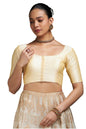 Soch Womens Beige Art Silk Princessline Cut Padded Blouse