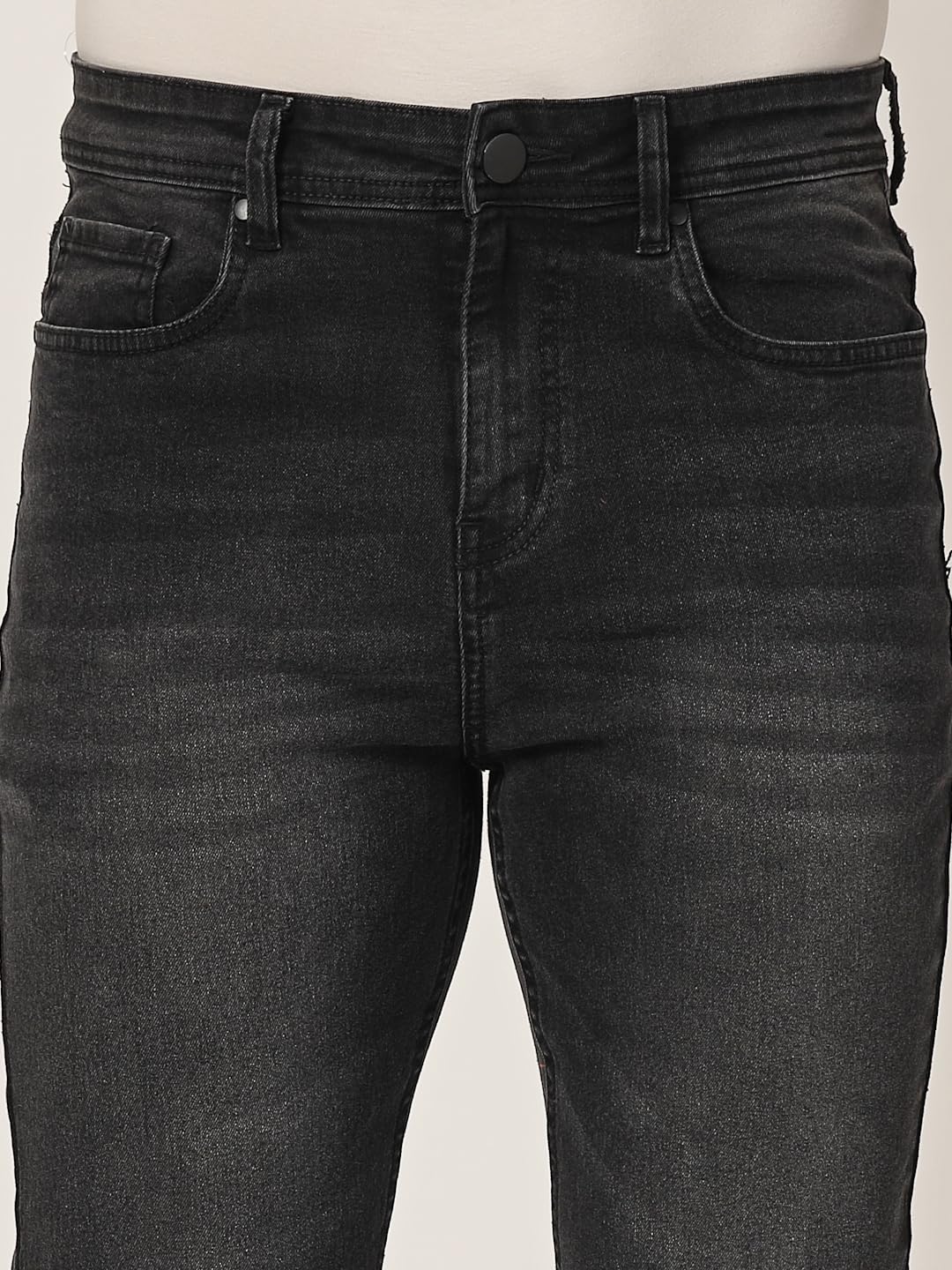 Style Quotient Men Black Regular Fit Mid Rise Stretchable Jeans