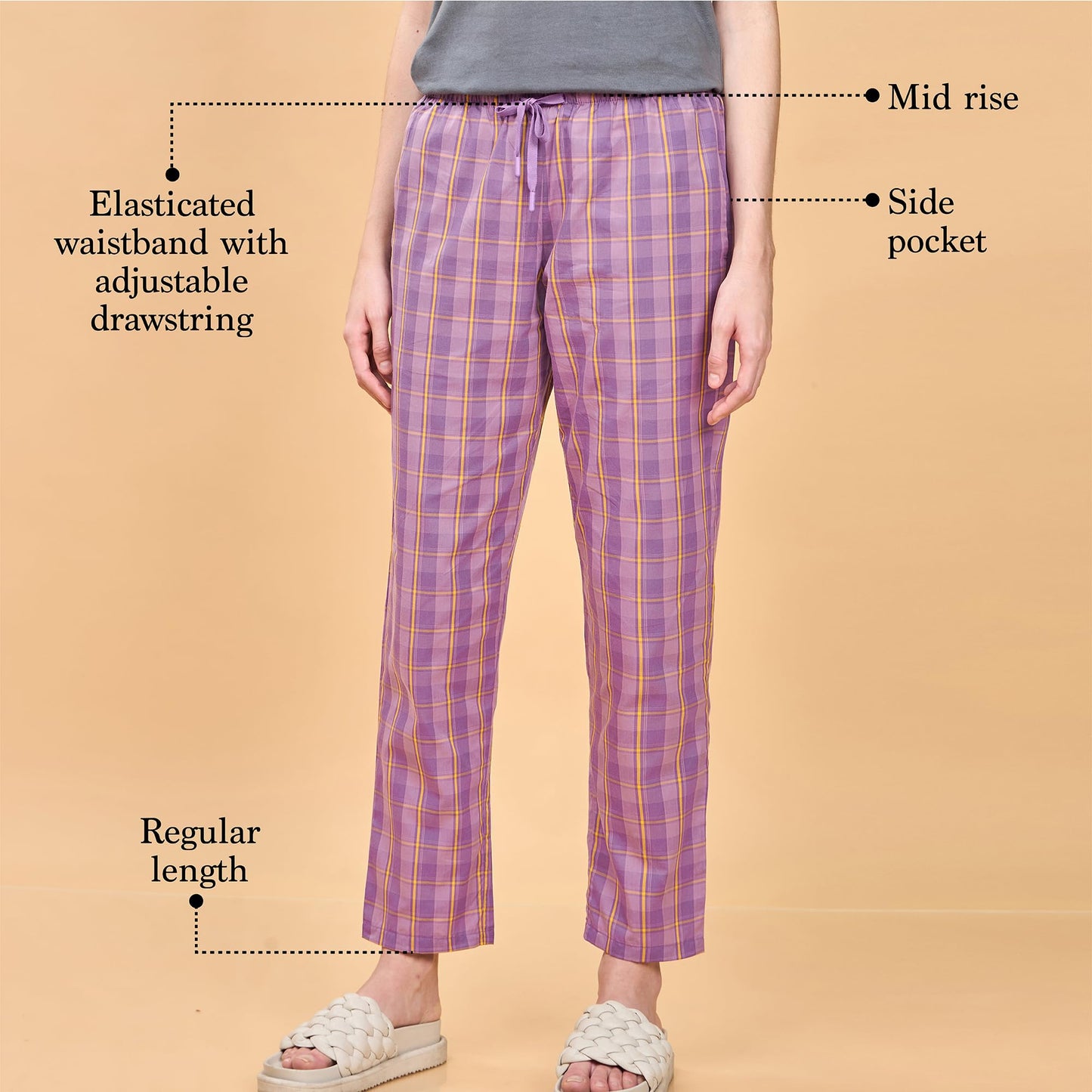 Essentials  E4A5 Hangout Pant Relaxed Fit | Mid Rise | Regular Length