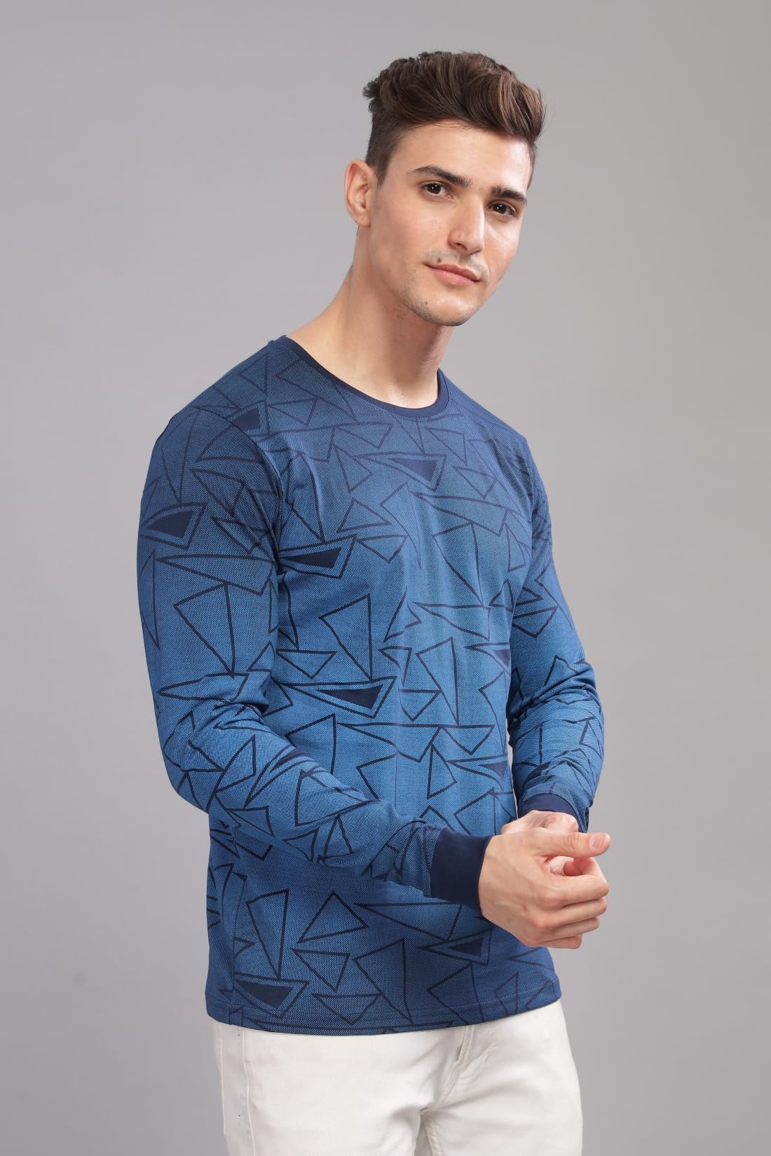 ADRO Full Sleeve Tshirt for Men | Printed T Shirt for Men | 100% Cotton Tshirt | Full Sleeve T-Shirt | Mens Full Sleeves T Shirt