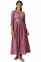 Aurelia Pink Foil Pattern Kurta with Sequins