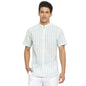 Fabindia Men Stripe Chinese Collar Casual Shirt Cotton_Xs White