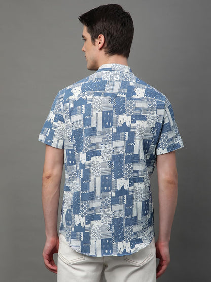 Besix MenS Polycotton Shirt With Spread Collar Half Sleeve Standard Length Regular Fit | Shirts For Men Stylish | Hs_52001_Slat