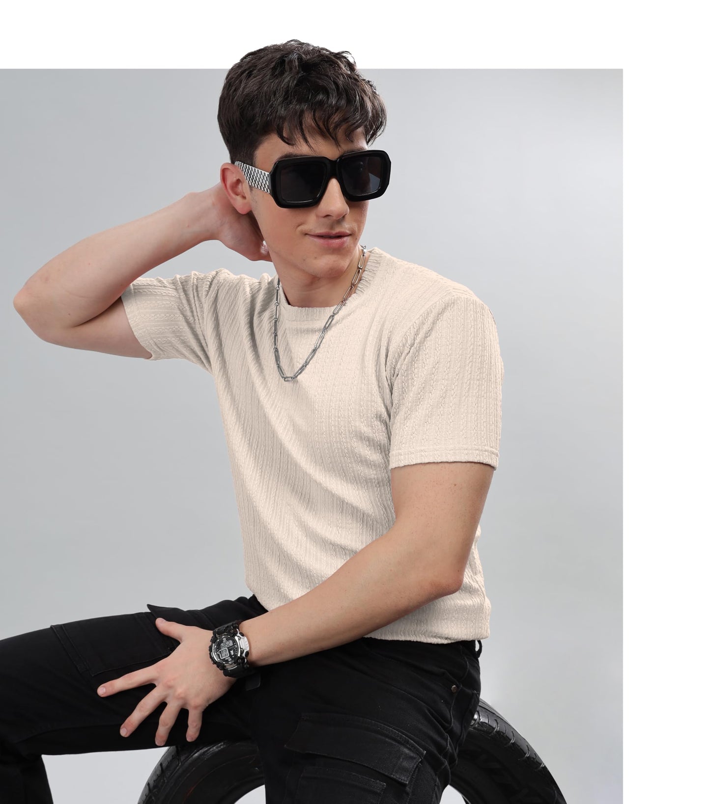 SHODOX Mens Polycotton Regular Fit Half Sleeve Solid Round Neck Tshirt for Men (Pack of 1)