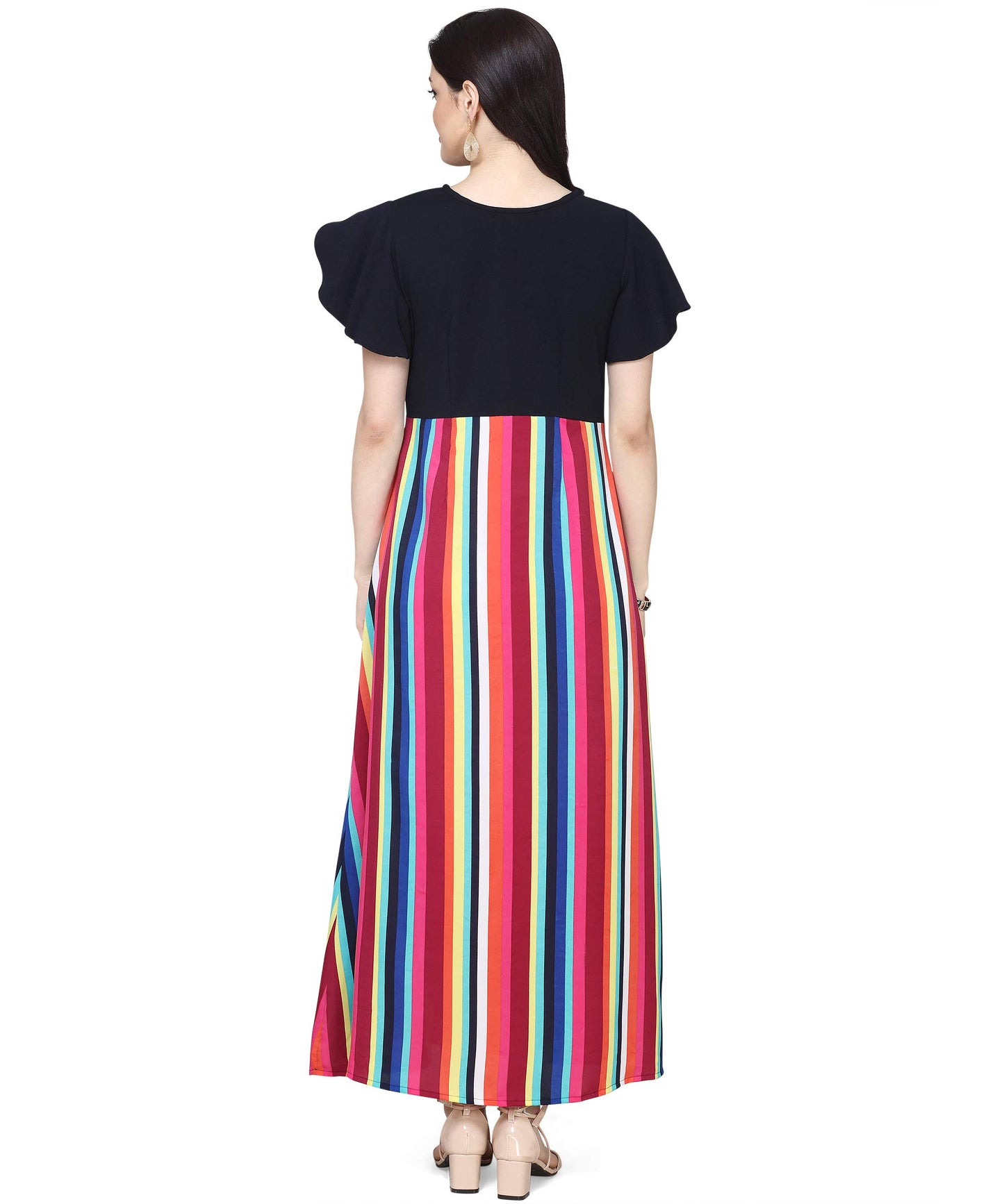 Oomph! WomenS Western & Fusion Wear Midi Dresses For Women, Beach, Blue - Md133