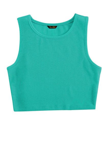 Toochki Tops for Woman | Spandex Top | Crop | Short | Western | for Jeans | Sleeveless | Stretchable | Tarquis Turquiose